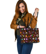  Vlains Halloween Leather Tote Bag