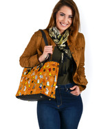 DN Dogs Halloween Leather Tote Bag