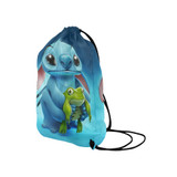 Stitch Blue Medium Drawstring Bag