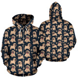 Pugs Zip Up Hoodie