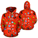 Disney Merry Christmas (Red) Zip - Up Hoodie