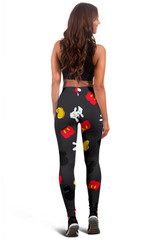 MINI MICKEY PATTERN LEGGINGS BLACK