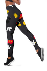 MINI MICKEY PATTERN LEGGINGS BLACK