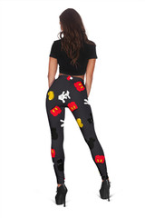 MINI MICKEY PATTERN LEGGINGS BLACK