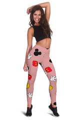 MINI MICKEY PATTERN LEGGINGS PINK