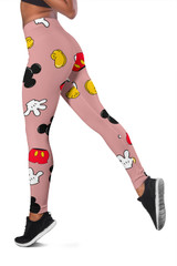 MINI MICKEY PATTERN LEGGINGS PINK