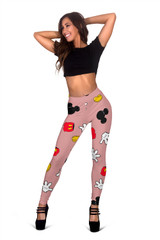 MINI MICKEY PATTERN LEGGINGS PINK