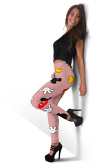 MINI MICKEY PATTERN LEGGINGS PINK