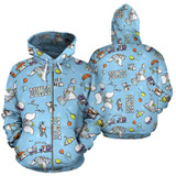 ALL OVER ZIP-UP HOODIE-DB ALL OVER ZIP-UP HOODIE-DB