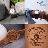 [Wooden Watch] MY DAUGHTER, I LOVE YOU, TO DISNEY AND BACK