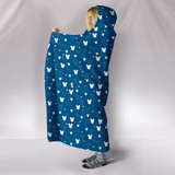 Mk Blue Hooded Blanket