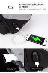 Waterproof  USB Charger Anti-theft Backpack