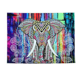 Hot Indian Bohemian Tapestry Elephant Peacock Boho Wall Hanging Carpet Bedspread Beach Picnic Blanket Pad 130x150cm/153x203cm