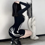2021 New Black Skull Dress for Women