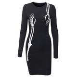 2021 New Black Skull Dress for Women