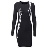 2021 New Black Skull Dress for Women