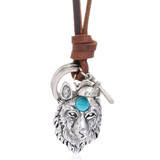 2021 New simple wolf head necklace