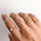 Moon + Stars Ring Set