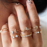 Moon + Stars Ring Set