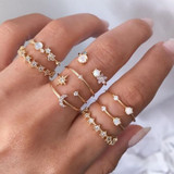 Moon + Stars Ring Set
