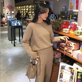 Women Sweater Two Piece knitted Sets Slim Tracksuit