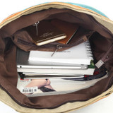 Multi-Color Striped Canvas Tote Bag