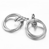 Flashbuy Gold Color Alloy Drop Earrings For Women Simple Exaggeration Earrings Wedding Fashion Jewelry Trendy Accessories