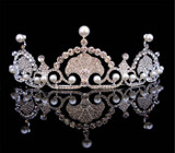 Kate& William Royal Rhinestone Crystal Wedding Hair Crown Tiara Hair Jewelry Crown Wedding Pearl Hair Accessories Bride Hairband