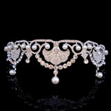 Kate& William Royal Rhinestone Crystal Wedding Hair Crown Tiara Hair Jewelry Crown Wedding Pearl Hair Accessories Bride Hairband