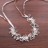 Bridal Flower Hair Jewellery Crystal Rhinestone Handmade Wedding  Headdress Headband Bridal Wedding Hair Accessories Headdress