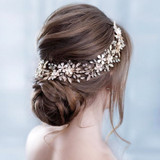 Bridal Flower Hair Jewellery Crystal Rhinestone Handmade Wedding  Headdress Headband Bridal Wedding Hair Accessories Headdress