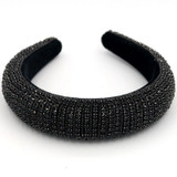 Sparkly Baroque Padded Rhinestones Headbands Full Crystal Luxurious Limited Edition Hairbands jeweled Black White Women Headband