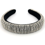 Sparkly Baroque Padded Rhinestones Headbands Full Crystal Luxurious Limited Edition Hairbands jeweled Black White Women Headband