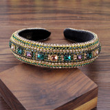 Sparkly Baroque Padded Rhinestones Headbands Full Crystal Luxurious Limited Edition Hairbands jeweled Black White Women Headband