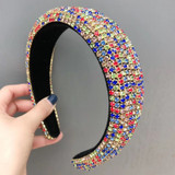Sparkly Baroque Padded Rhinestones Headbands Full Crystal Luxurious Limited Edition Hairbands jeweled Black White Women Headband