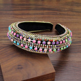 Sparkly Baroque Padded Rhinestones Headbands Full Crystal Luxurious Limited Edition Hairbands jeweled Black White Women Headband