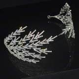 2020 Retro Luxury Bridal Hairband Headband Baroque Crystal Headdress Women Hairband Prom Girl Wedding Hair Accessories Headband (FS-1069- Silver)