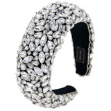 Baroque Padded Personality Dance Show Catwalk Shiny Rhinestones Wild Geometric Headband Exaggerated Temperament Opal Hairband