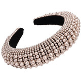 Baroque Padded Personality Dance Show Catwalk Shiny Rhinestones Wild Geometric Headband Exaggerated Temperament Opal Hairband