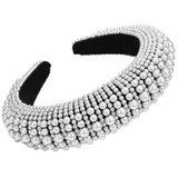 Baroque Padded Personality Dance Show Catwalk Shiny Rhinestones Wild Geometric Headband Exaggerated Temperament Opal Hairband