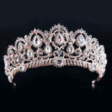 European Vintage Tiaras Bridal Jewelry Quinceanera Rhinestone Crystal Crowns Pageant Wedding Hair Accessories For Brides