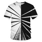 Unisex Cool Black and White Stripe T-Shirt