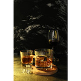 Cigar Whiskey Glass,11oz Old Fashioned Glass with Cigar Rest Holder,Crystal Whiskey Glass in a Premium Gift Box,Cigar Cup Glass Perfect for Whiskey and Cigar Lovers for Birthday,Christmas,Anniversary