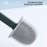 Toilet Brush With Holder Set Cleaning Silicone Bristles Toliet Cleaning Brush with Handle