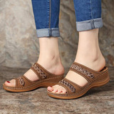 2021 Women Summer Open Toe Vintage Sandals