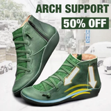 Three Arch Support Flat Heel Boots