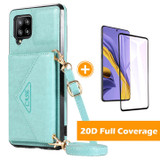 Triangle Crossbody Multifunctional Wallet Card Leather Case For Samsung Galaxy A42 5G