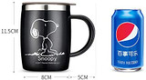 Snoopy 304 Stainless Steel Coffee Mug Cup with Handle