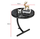 Luxury marble sofa side table corner table living room sofa end bedside table small round coffee table
