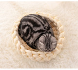 Woven Cat Bed Pet Nest Warm Soft Cat Basket Hot Sale Cat Lazy Lounger Wool Cotton Kennel Dog Sleeping House Cat Cave Pet Supply